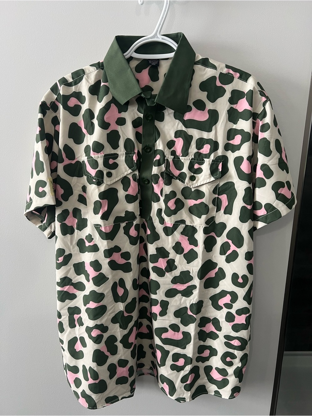 Trailer Park Golf Polo Green & Pink Camo